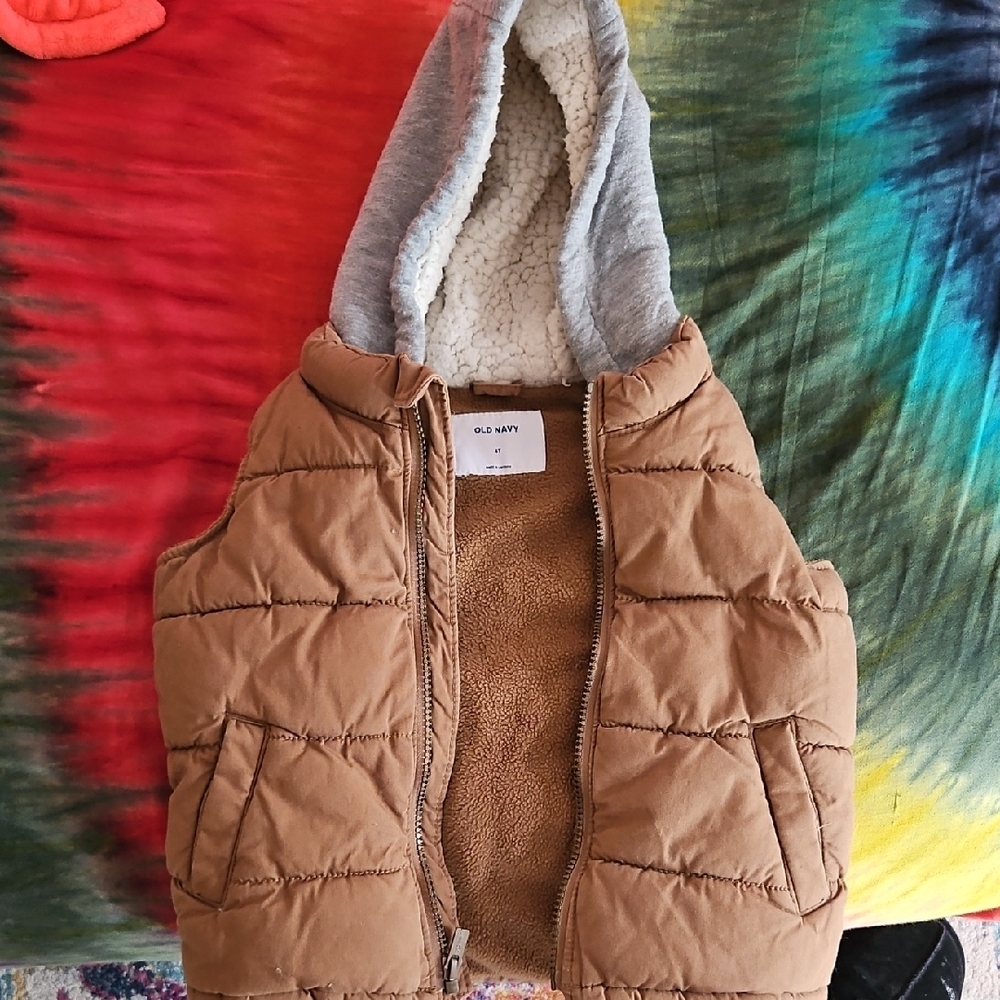 Old Navy Kids Brown Puffer Vest